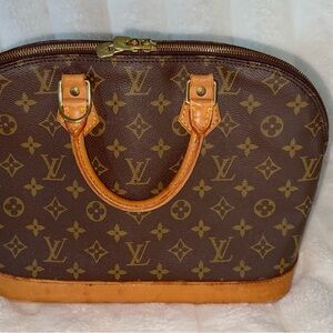 Louis Vuitton Monogram Satchel in Brown and Tan